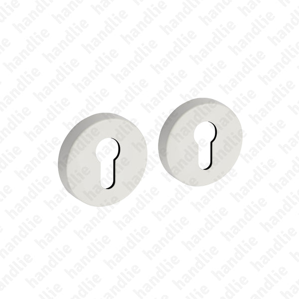 ENT.IN.80Y - Round euro escutcheon pair Ø52x9mm