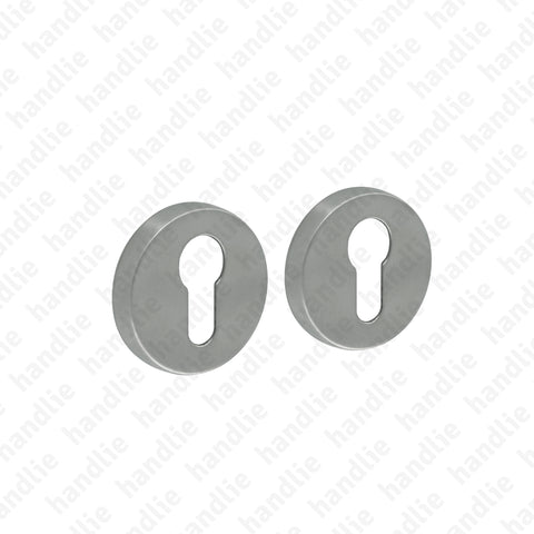 ENT.IN.80Y - Round euro escutcheon pair Ø52x9mm