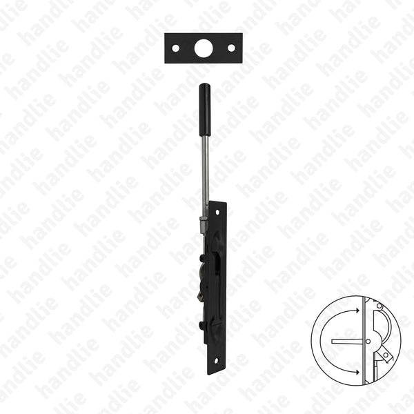 FX.IN.004.1 - Lever action flush bolt with rod - STAINLESS STEEL