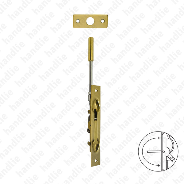 FX.IN.004.1 - Lever action flush bolt with rod - STAINLESS STEEL