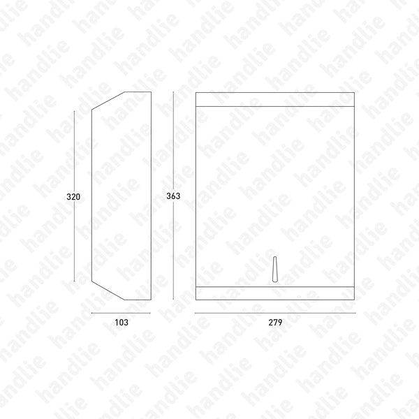 WC.1722.00 - Paper Dispenser - Height 363mm