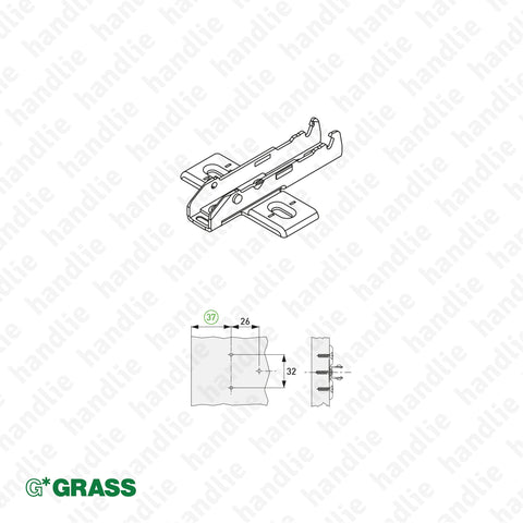 ACE.GRA.F058 - Cross Mounting Plates - Grass TIOMOS Click ECO | GRASS