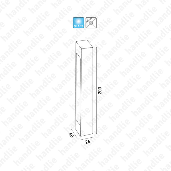 A.KC.17.200 - Pull handle for glass door
