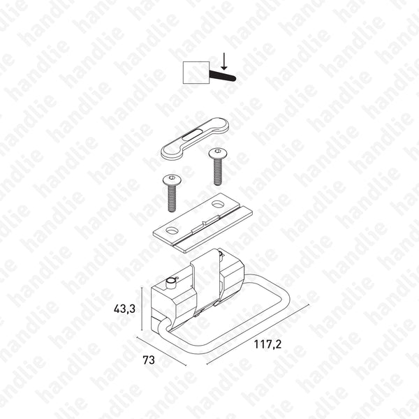 BL.9609 - Universal pedal to open furniture doors