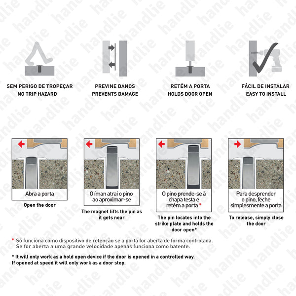 BP.1490 - Concealed magnetic door stop