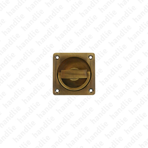 CE.8250 - Flush ring pull handle Q.70 - BRASS