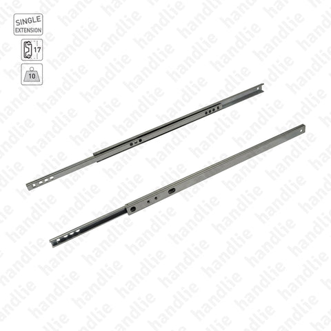 COR.A17 - Ball bearing slides / Single extension slide / 10Kg (pair)