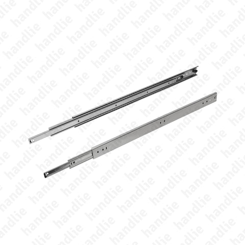 COR.A56.2L - Ball bearing slides for drawers / Double extension / Full extension slide / Up to 121kg