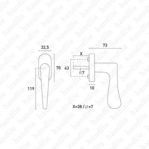 CRM.34.1144 - Jasper Morrison - DK Window handle