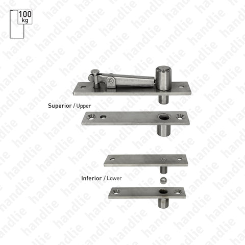 D.1960 - Pivot for single or double action doors - Stainless Steel