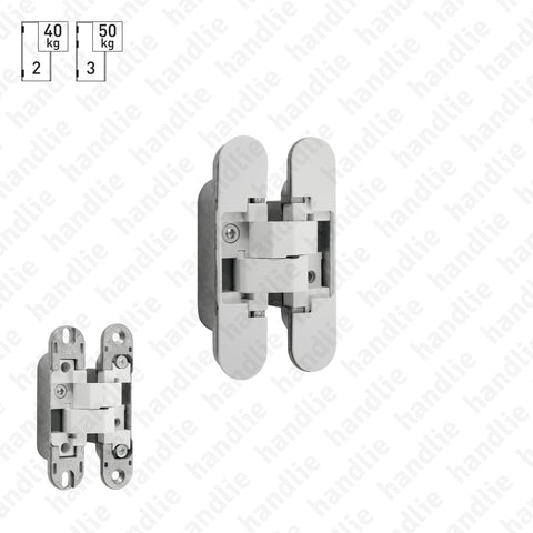 D.505.3D - 3D Concealed hinge - White - Load capacity 40 Kg