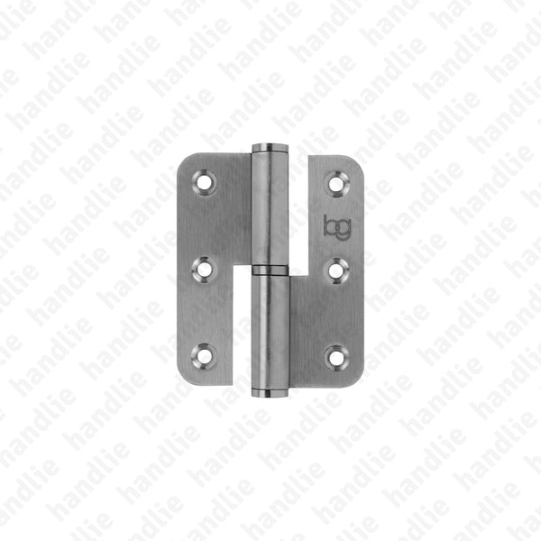 D.8321 - Hinge with round corners 75mm - Stainless Steel