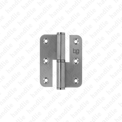 D.8321 - Hinge with round corners 75mm - Stainless Steel
