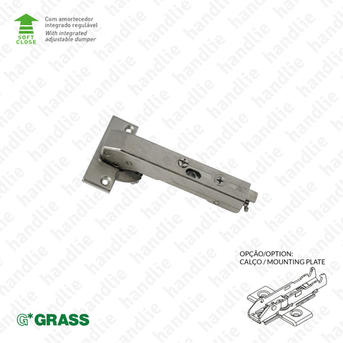 D.GRA.F028.138.900 - "TIOMOS" hinge, +90º / 110º - With soft-close - 4D Adjustment | GRASS