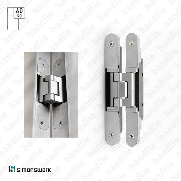 TE.240.3D - Concealed hinge - Tectus 3D - Load capacity 60 Kgs