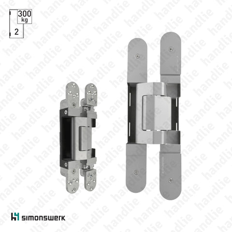 TE.645.3D - TECTUS 3D Concealed hinge - Load capacity 300kgs