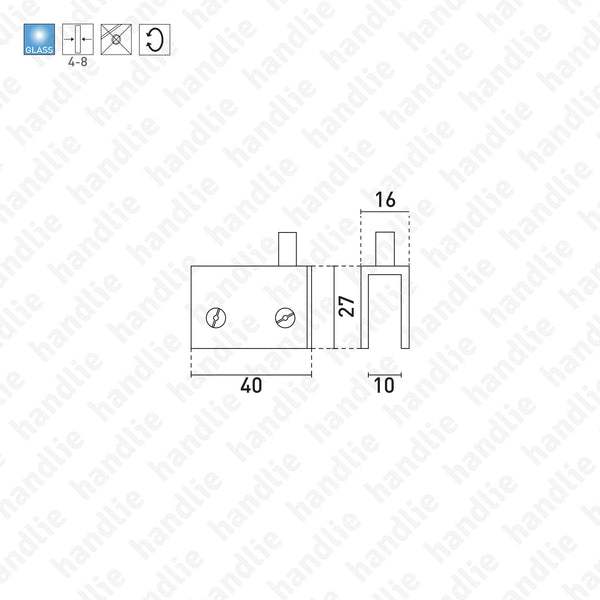 DV.925 - Pivot hinge pair