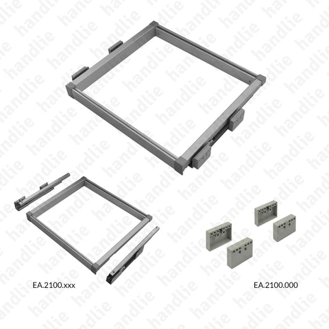 KIT EA.2100 - Frame with Soft Close slides - SC SQUARE CLOSET