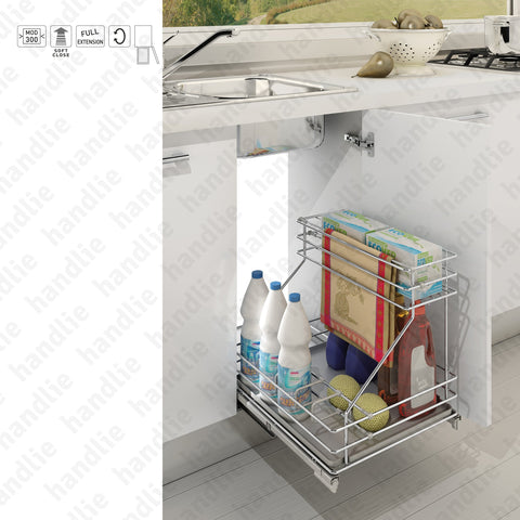 EC.060.G - Multipurpose base pull-out for bottles / detergents with slides and soft-close
