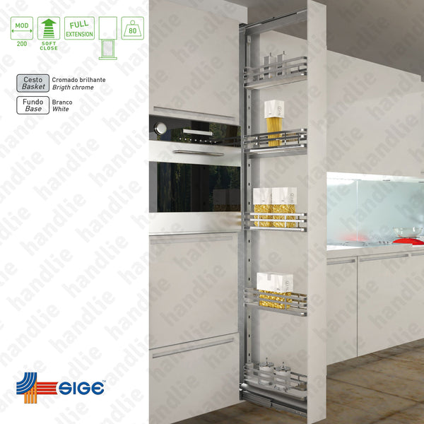 EC.258.IP - Multipurpose narrow larder with 5 baskets