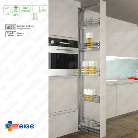 EC.258.IP - Multipurpose narrow larder with 5 baskets