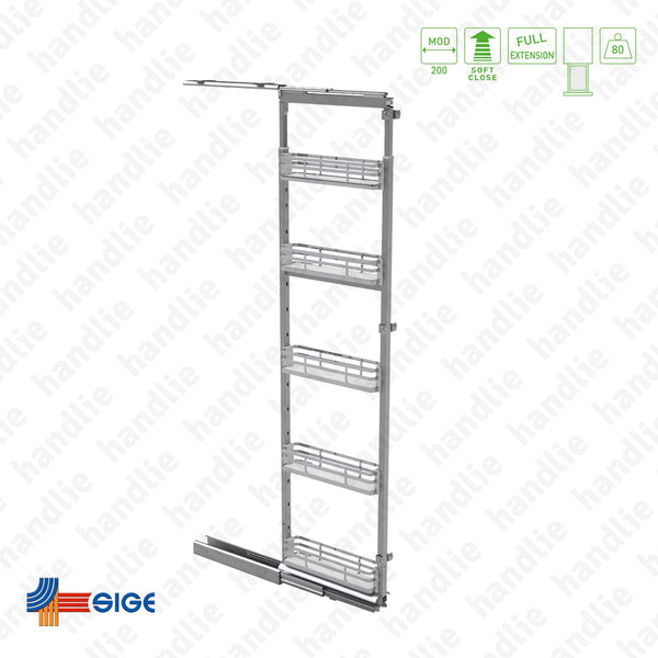 EC.258.IP - Multipurpose narrow larder with 5 baskets