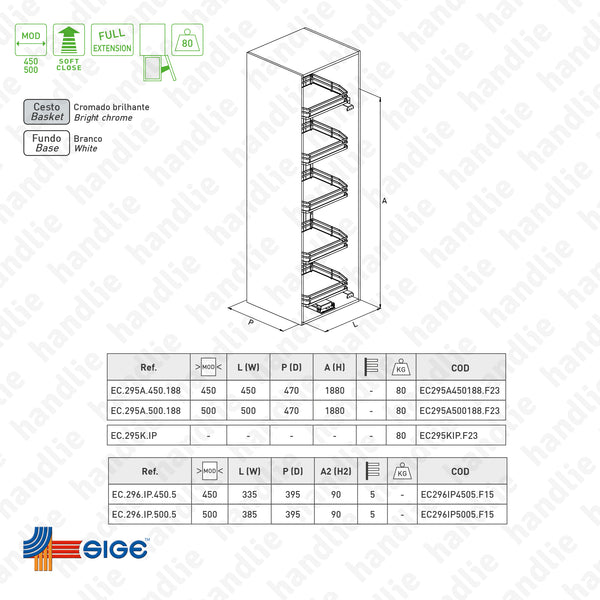 KIT EC.295.IP - Multipurpose larder with 5 baskets