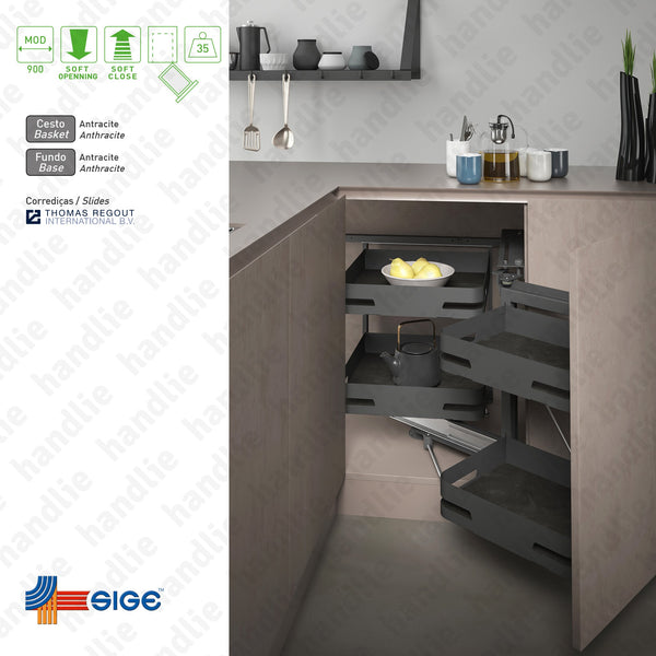 EC.350.M - Magic corner with 4 baskets