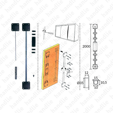 EST.109 - Straightener for wardrobe doors