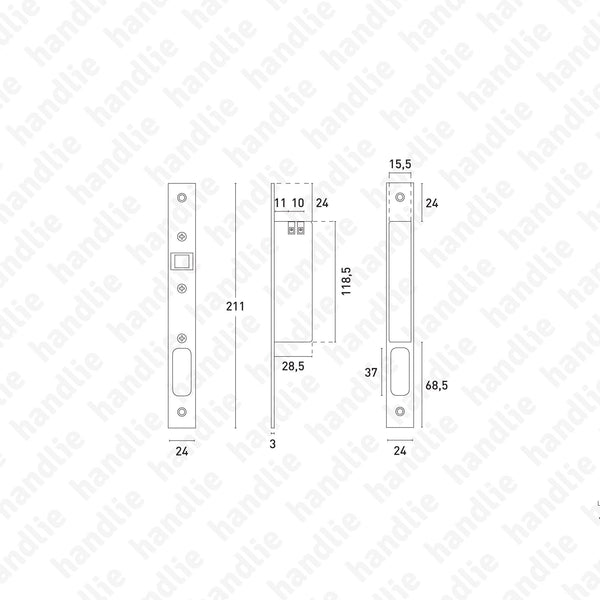 F.1360 Twin Lock Kit - Automatic panic lock + Electric strike