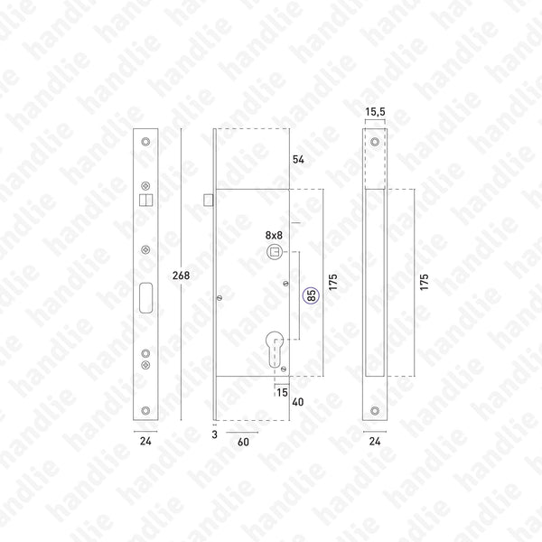 F.1360 Twin Lock Kit - Automatic panic lock + Electric strike