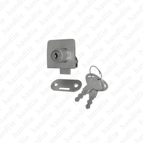 F.14.09.556 Passion Glass - Square - Lock for double glass doors - 2 leaves