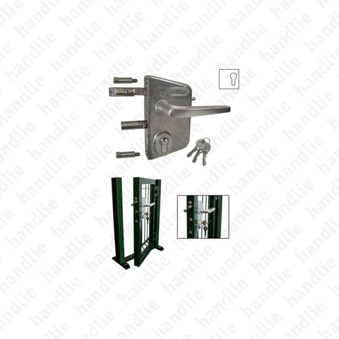 F.477.1.03 - Lock with adjustable latch and deadbolt - Stainless