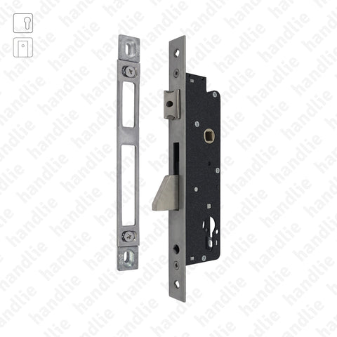 F.771.3.03 - Mortise lock for euro cylinder with rotating deadbolt - Stainless Steel