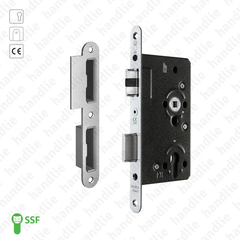F.852.2.03.R - Mortise lock for euro cylinder - Stainless steel