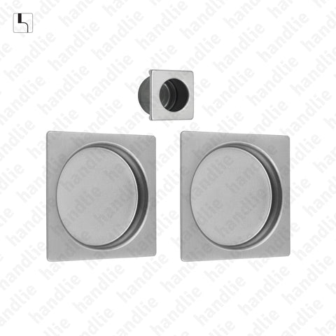CE.KIT.44 - Square flush handle kit - 56mm - Stainless Steel