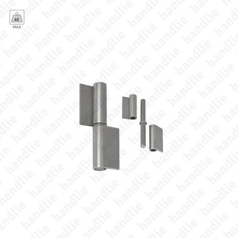 O.419 - Weld on hinge with leaves - Steel