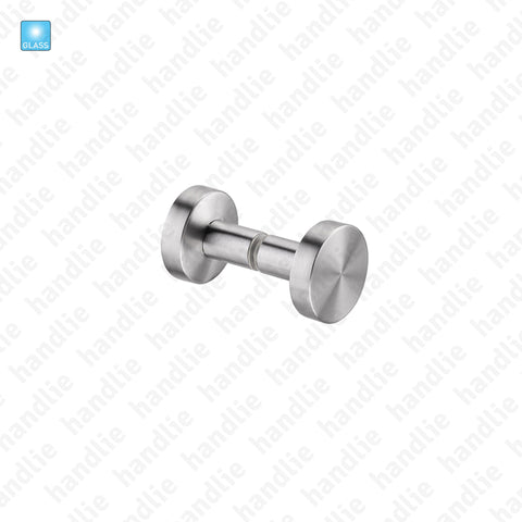 P.IN.8006.V - Fixed handle pair - Glass - Stainless Steel