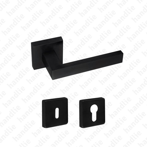 P.IN.8261 - Lever handle pair - Matt Black Stainless Steel