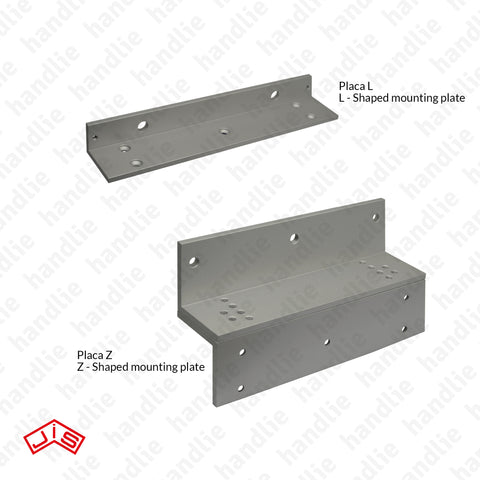 F.PL.1820GL - Mounting plates / brackets for electromagnetic locks for F.1820GL
