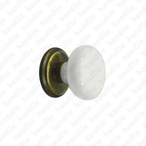 PM.7403 - Furniture knobs - PORCELAIN + BRASS