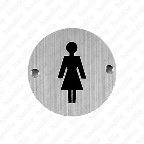 PS.IN.2164 - Sign - Ø75 - Stainless Steel