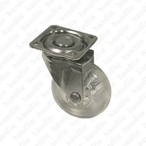 R.138 - Swivel castor - Ø50 / Ø75 - Transparent
