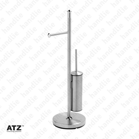 WC.6602 6600 Series - Towel Rail with Toilet Brush and Holder - Stainless Steel