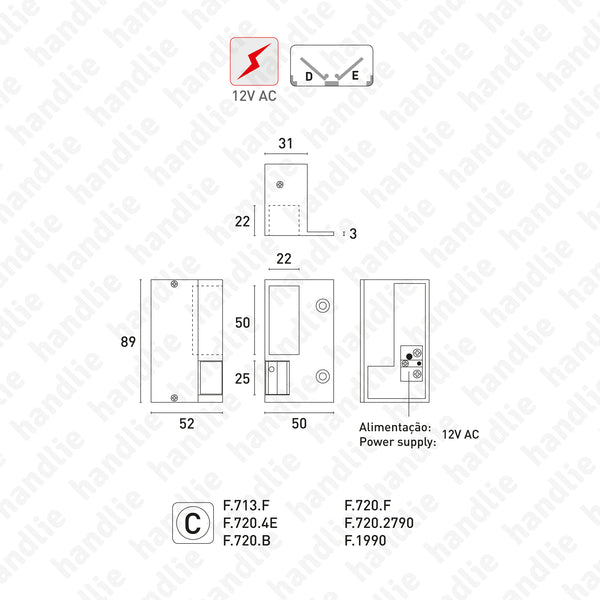 T.1035 - Surface mounted electric strike