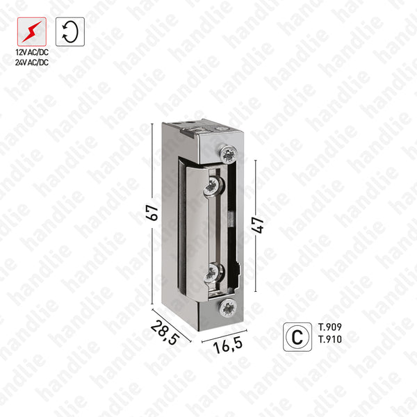 T.1440.R - Electric mortise latch - Radial