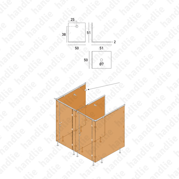 ASM.804 - Panel bracket - STAINLESS STEEL