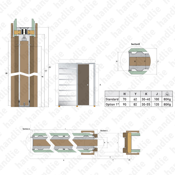 BKE.11 - BKE Series Frame for single sliding doors - Plasterboard