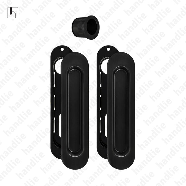 CE.KIT.14 - Oval flush handle kit - 152x36 - Stainless Steel