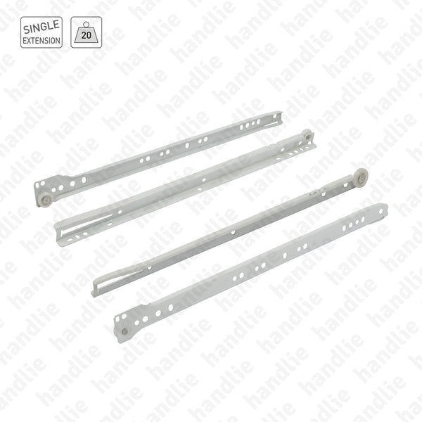 COR.305 - Slides for drawers - Budget series - Single extension slide - 20Kg